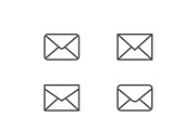 Set line icons of envelope