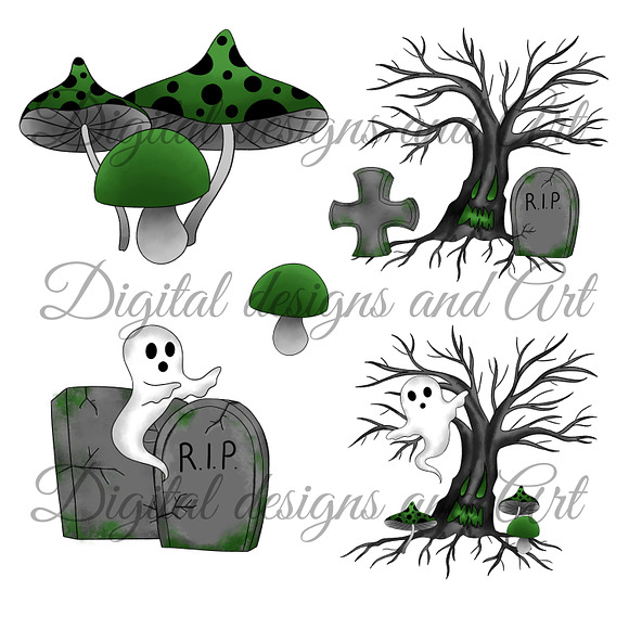 Halloween clipart in Illustrations - product preview 1