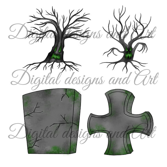 Halloween clipart in Illustrations - product preview 4