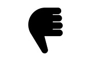 Thumbs down emoji glyph icon