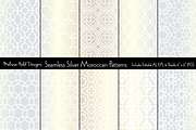 Silver Seamless Moroccan Patterns