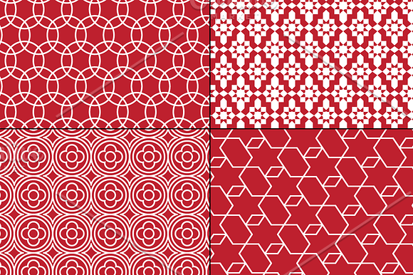 Seamless Red Moroccan Patterns in Patterns - product preview 4
