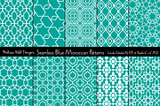 Seamless Blue Moroccan Patterns
