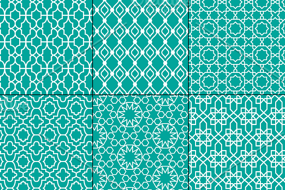 Seamless Blue Moroccan Patterns in Patterns - product preview 4