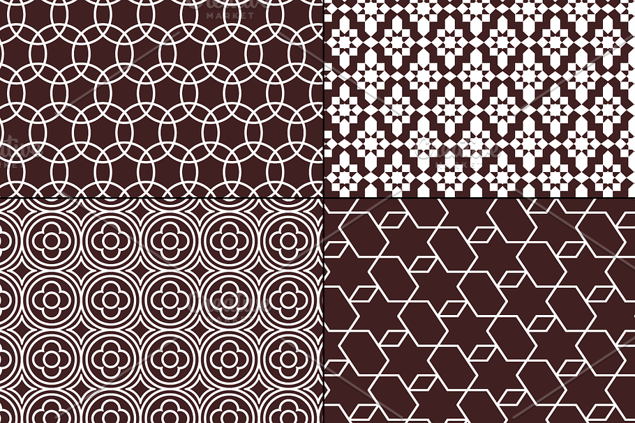 Seamless Brown Moroccan Patterns
