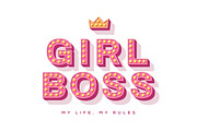 Girl boss retro typography