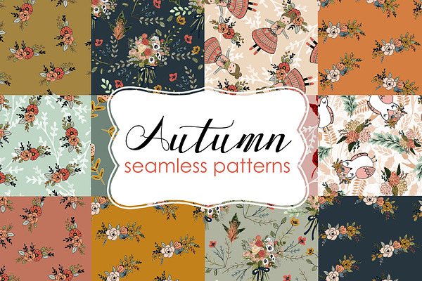 Fall seamless patterns