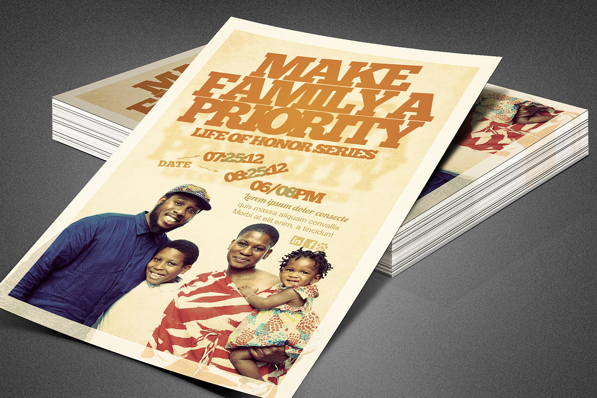 Family Priority Church Flyer in Flyer Templates - product preview 8