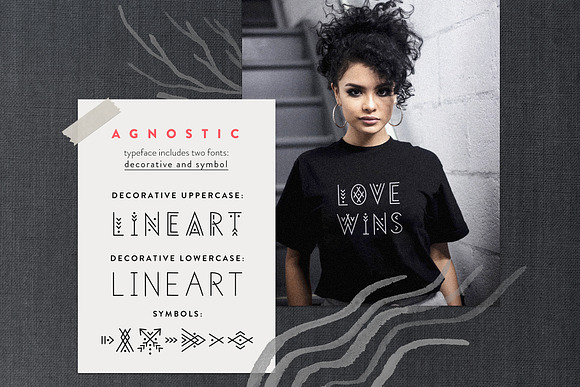 Agnostic - Thin Line Geometric Font in Display Fonts - product preview 1