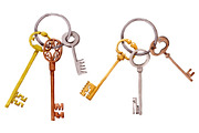 Key old antique watercolor png
