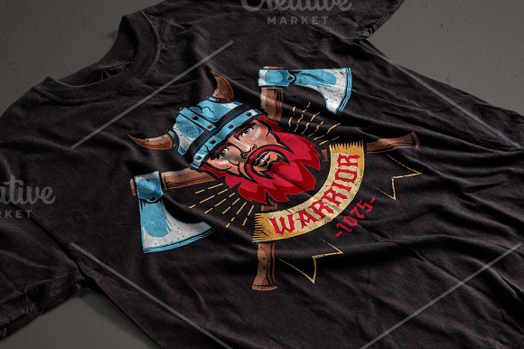 Viking Warrior Logo Colored Template in Logo Templates - product preview 3