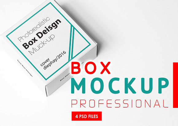 Box Mock-up in Product Mockups - product preview 4