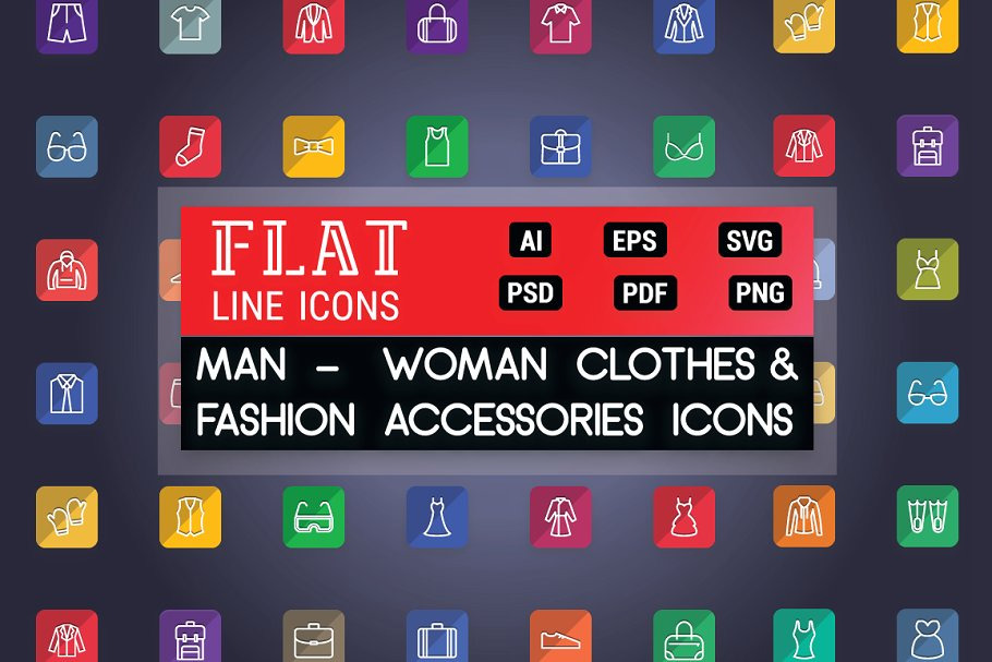 Clothes & Fashion Accessories Icons