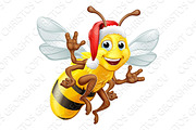 Christmas Honey Bumble Bee Santa Hat