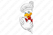 Chicken Chef Cartoon Rooster