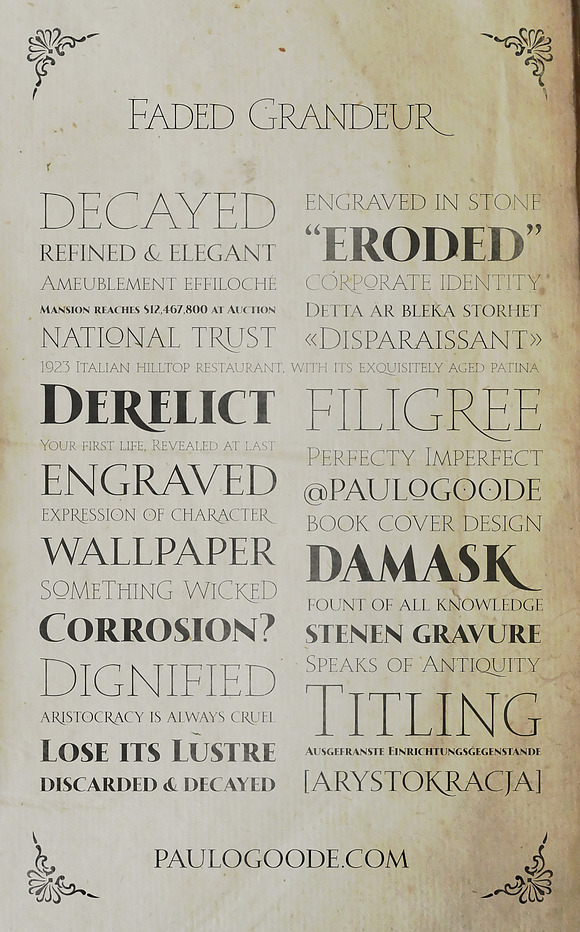 Faded Grandeur 4 All Caps Fonts in Serif Fonts - product preview 3