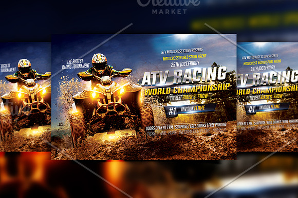 ATV Motocross Flyer in Flyer Templates - product preview 2