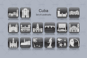 Cuba landmark icons (16x)