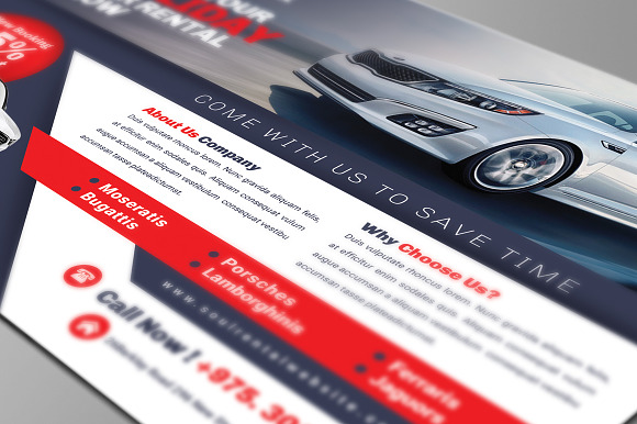 Rent A Car Business Flyer in Flyer Templates - product preview 1