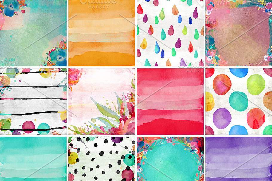 Dreamy Floral Digital Paper Pack in Patterns - product preview 8