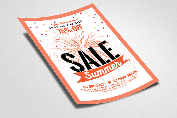 Summer Sale Flyer Template in Flyer Templates - product preview 1