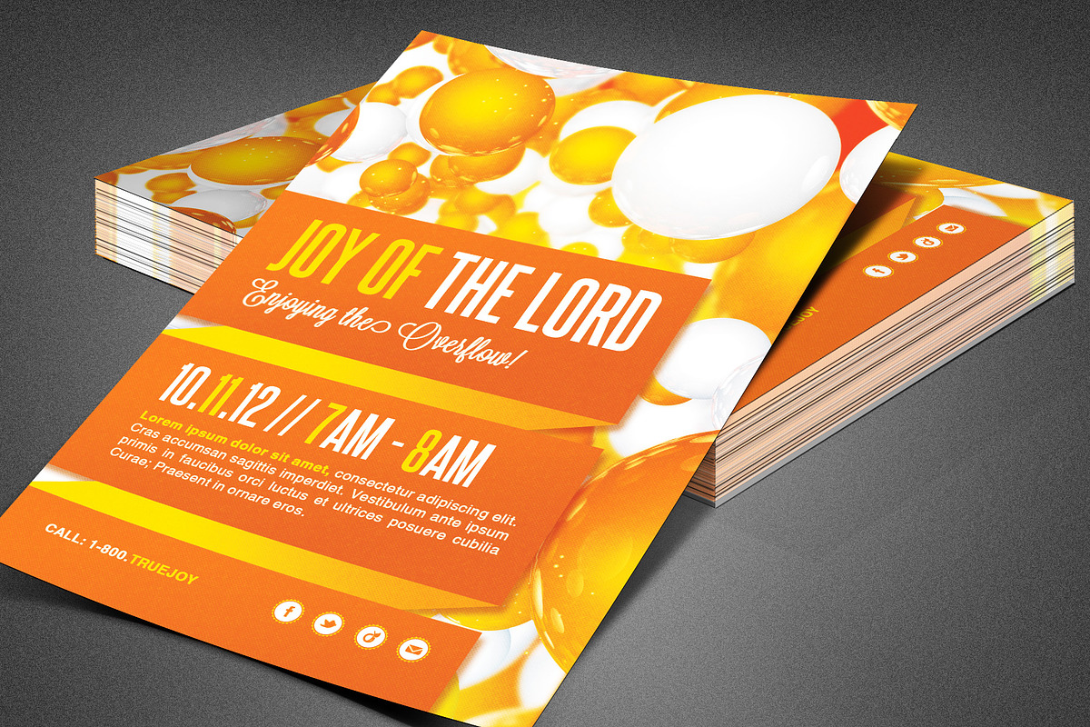 Joy of the Lord Church Flyer in Flyer Templates - product preview 8