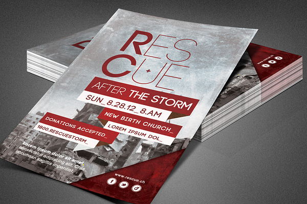 Rescue After The Storm Church Flyer