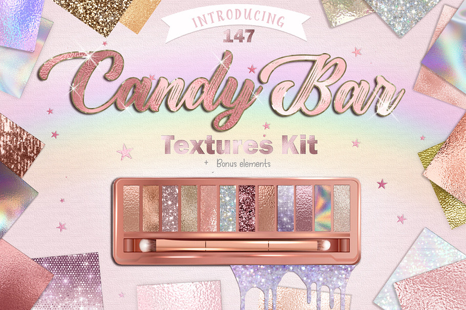 Candy bar -Aesthetic textures bundle in Textures - product preview 8