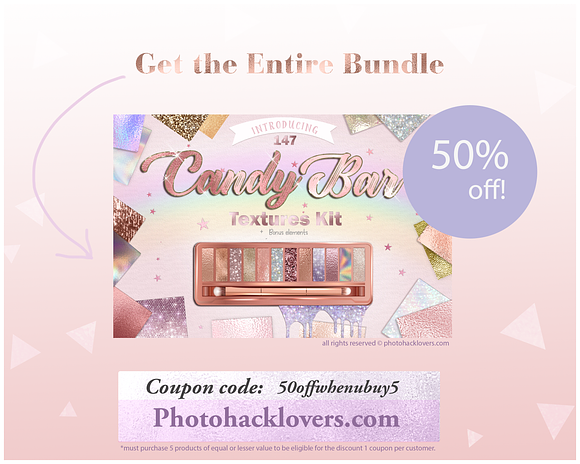 Candy bar -Aesthetic textures bundle in Textures - product preview 9