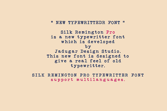 Silk Remington Typewriter Font in Serif Fonts - product preview 3