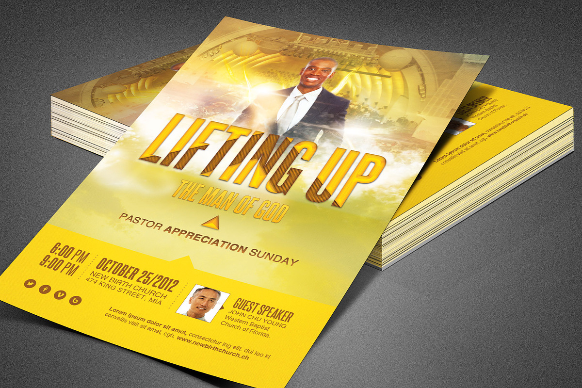Man of God Church Flyer Template in Flyer Templates - product preview 8