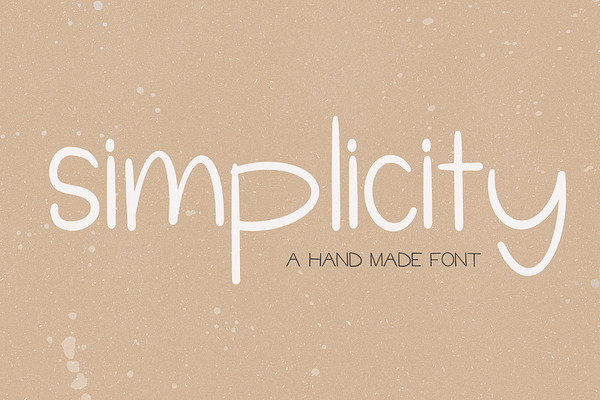 Simplicity Handmade Font