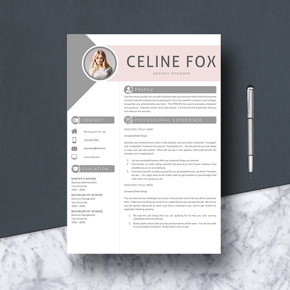 Creative Resume Template/ CV in Resume Templates - product preview 1