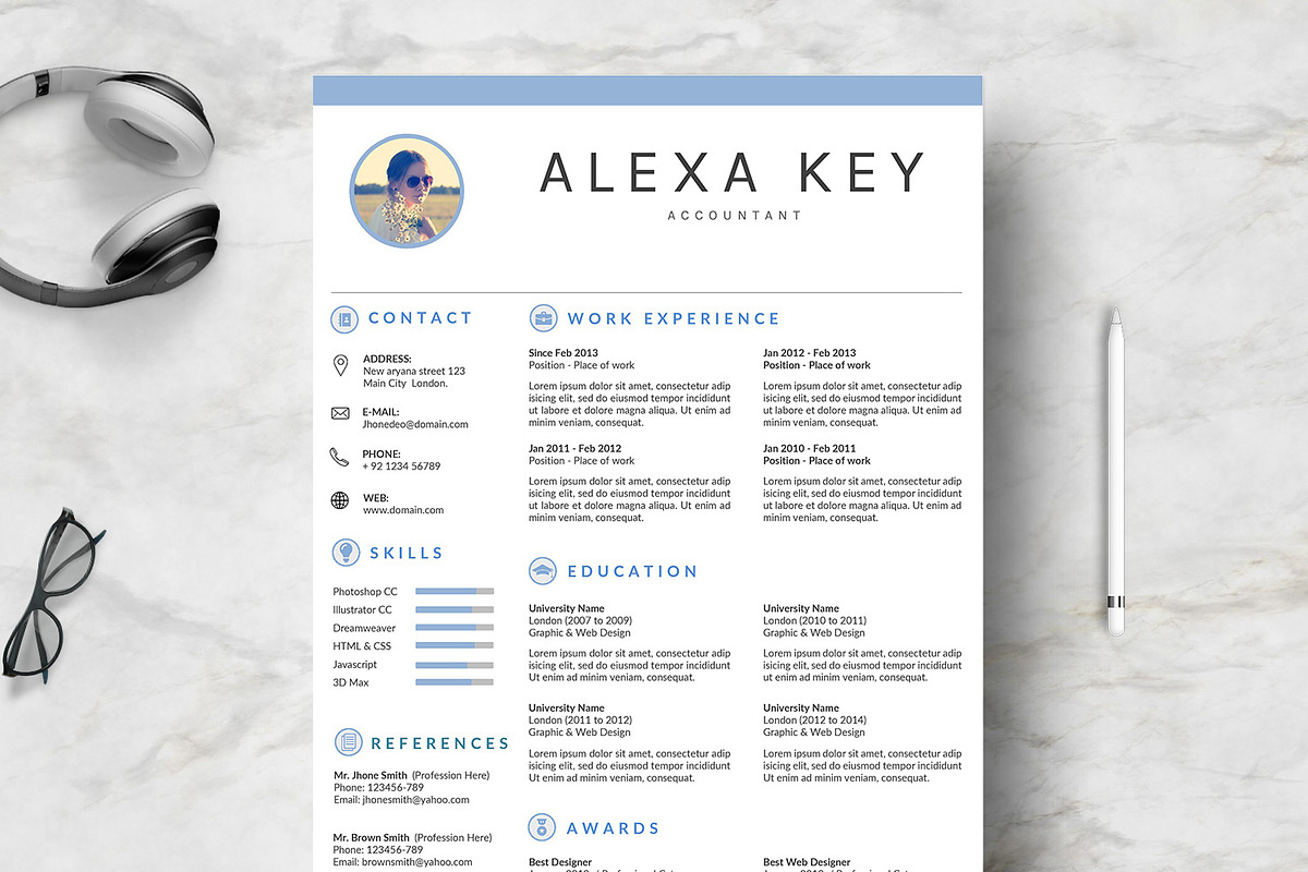 Resume Template/ CV Template in Letter Templates - product preview 8
