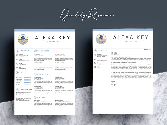 Resume Template/ CV Template in Letter Templates - product preview 4