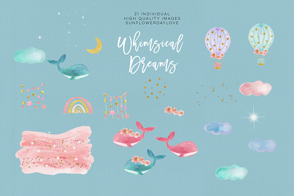 Baby Whales clipart in Illustrations - product preview 5
