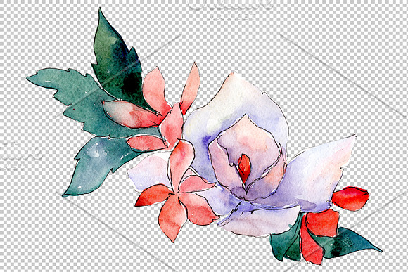 Bouquet Folk wisdom watercolor png in Illustrations - product preview 2