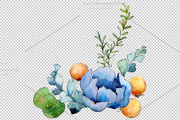 Bouquet Bonfire feelings watercolor in Illustrations - product preview 1