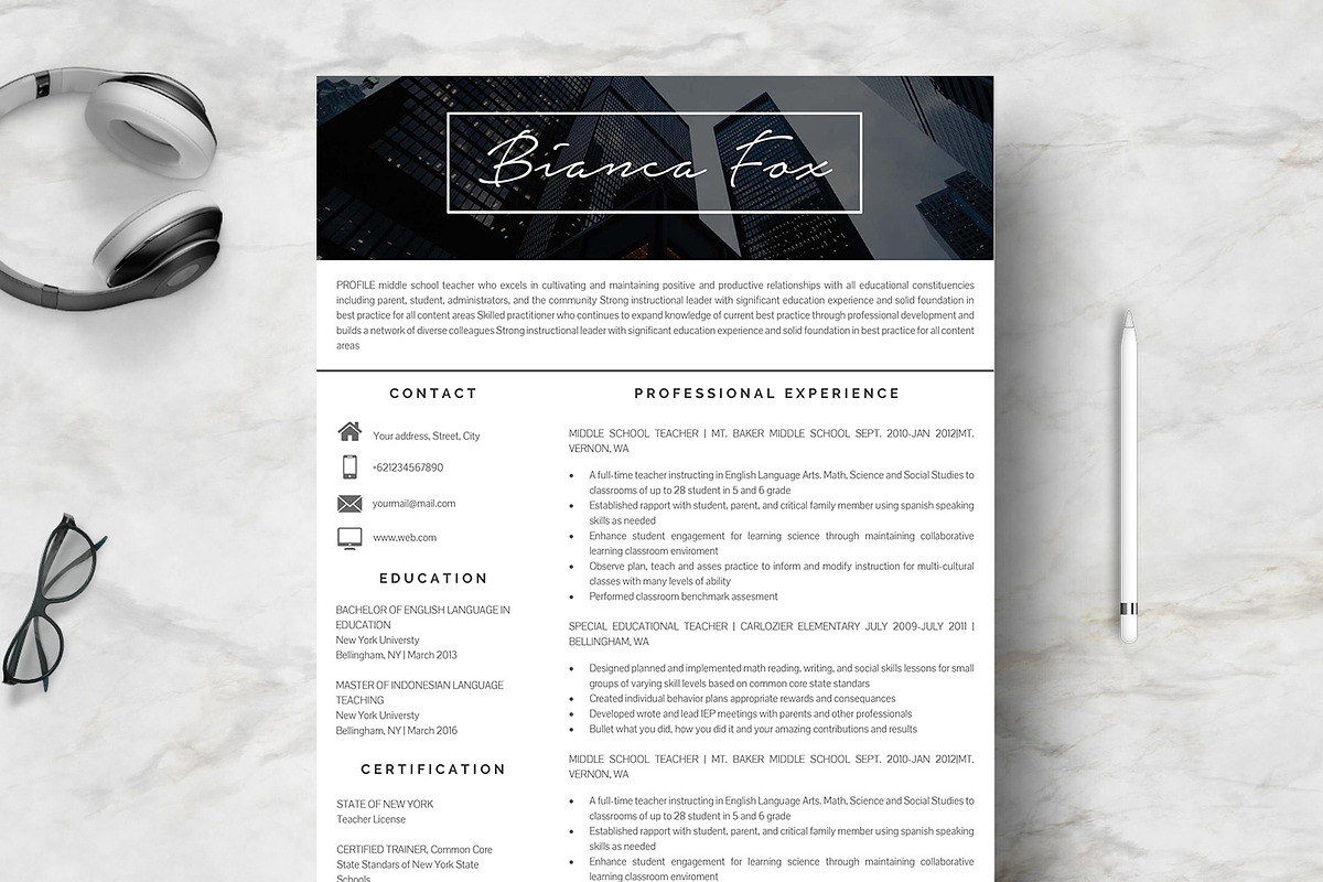 Professional Resume Templates in Letter Templates - product preview 8