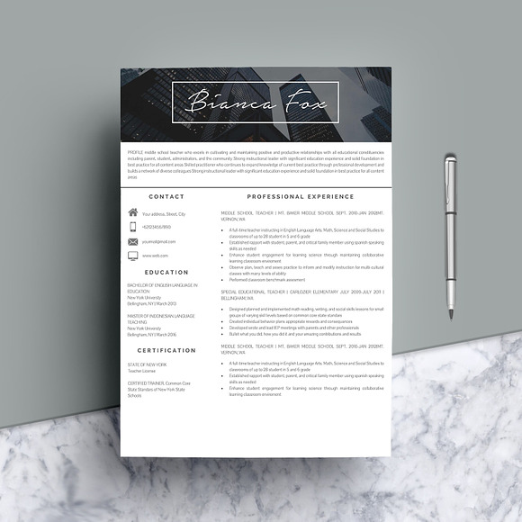 Professional Resume Templates in Letter Templates - product preview 1