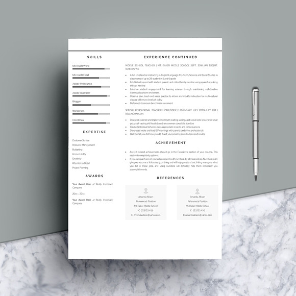 Professional Resume Templates in Letter Templates - product preview 2