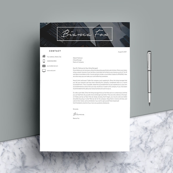 Professional Resume Templates in Letter Templates - product preview 4