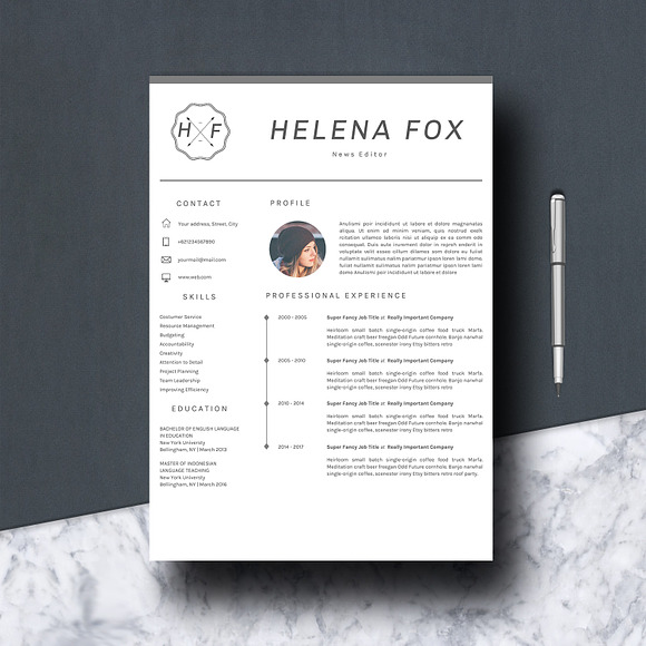 Creative CV in Letter Templates - product preview 1