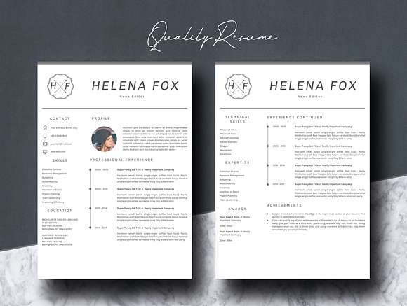 Creative CV in Letter Templates - product preview 3