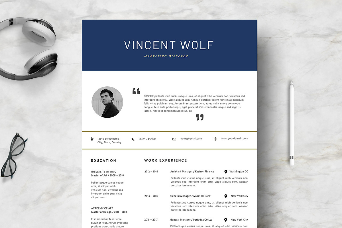Resume Template 4 Pages in Letter Templates - product preview 8