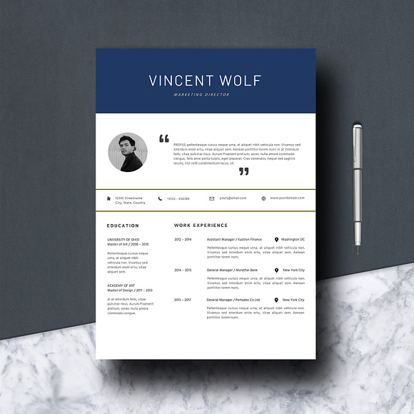 Resume Template 4 Pages in Letter Templates - product preview 1
