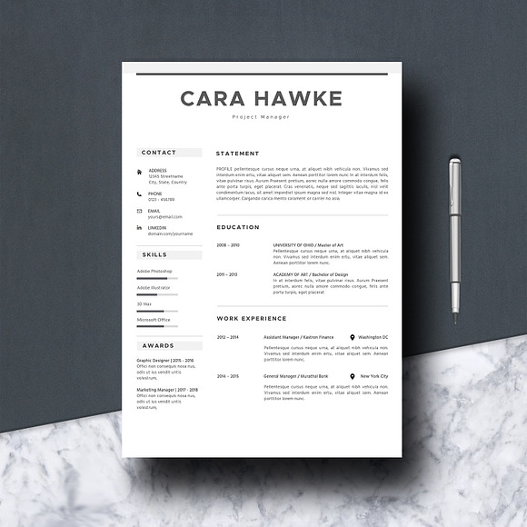 Creative CV Template 3 Pages in Letter Templates - product preview 1