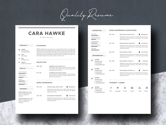 Creative CV Template 3 Pages in Letter Templates - product preview 3