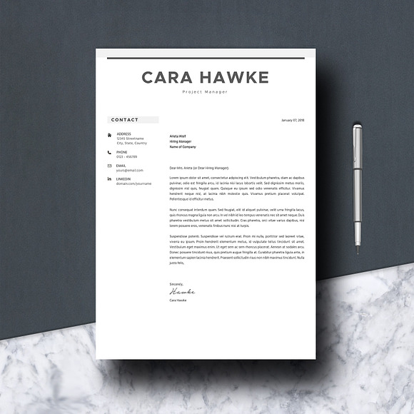 Creative CV Template 3 Pages in Letter Templates - product preview 4