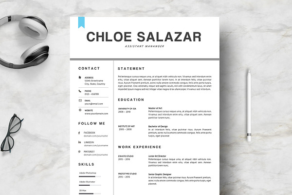 Resume Template Word 2 Pages